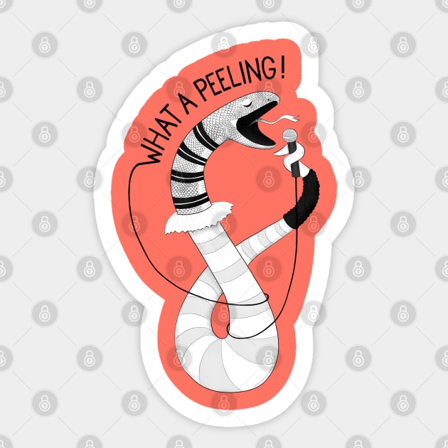 What a Peeling | Animal Karaoke Collection Sticker by DrawingEggen